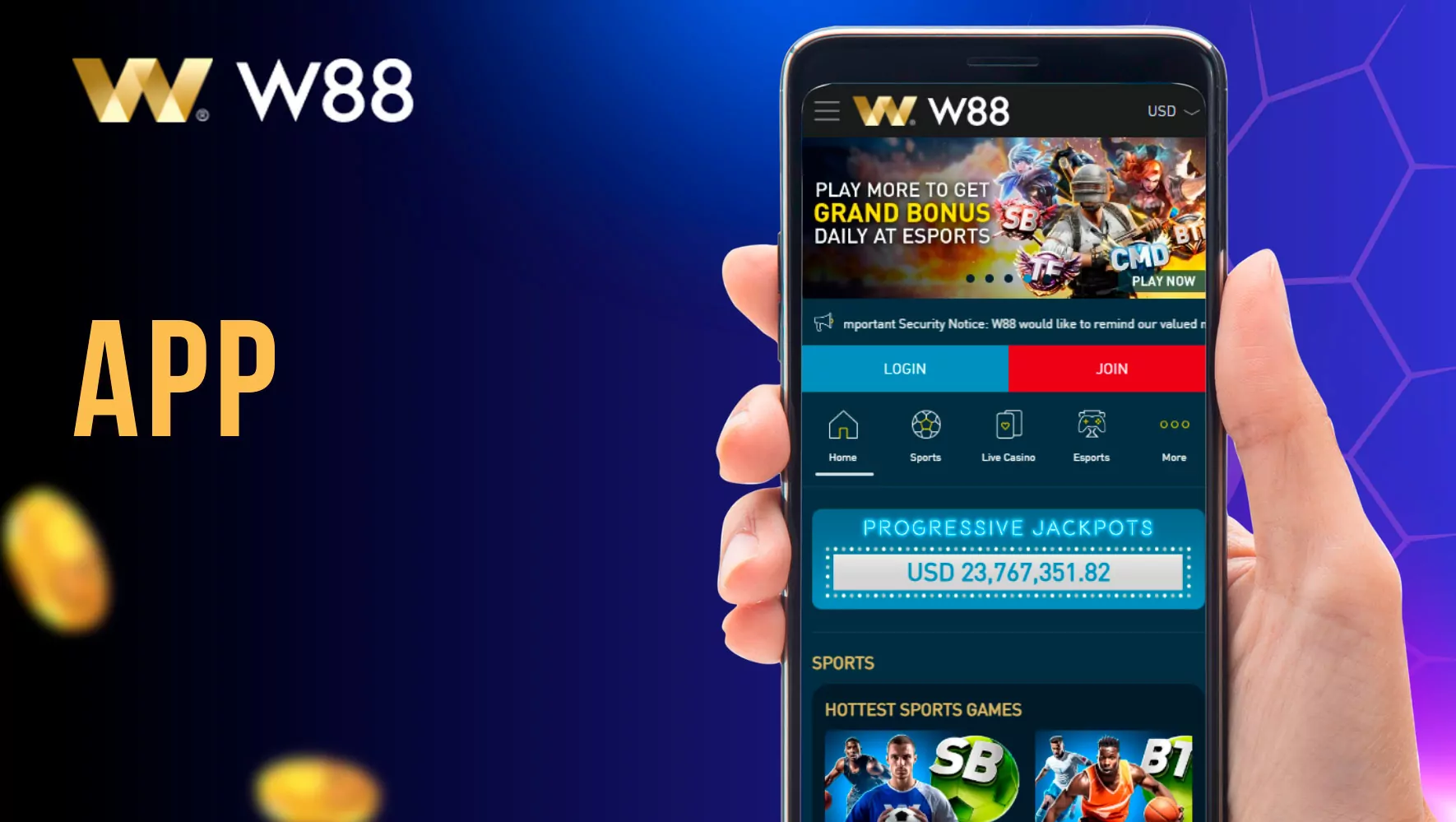 The w88 app is completely free of charge