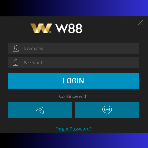 Enter your login and password in W88