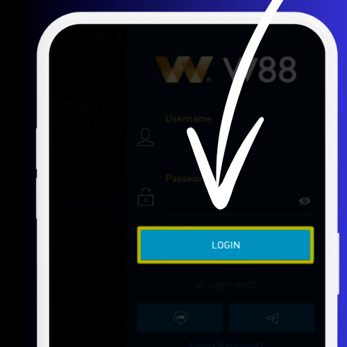 Click on the confirmation button in the W88 App